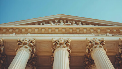 The Supreme Court Building in Washington, D.C. during a clear day with visible architectural details