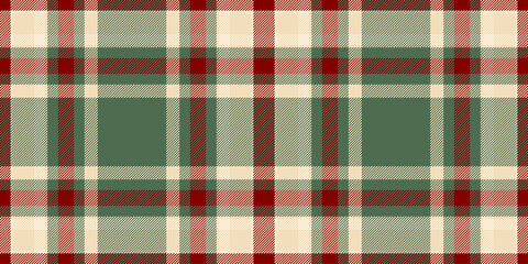 Elegant seamless plaid pattern in muted greens, creams, and reds. Perfect for autumnal designs, textile prints, or seasonal branding.
