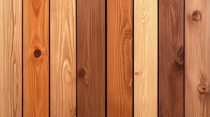 Fototapeta premium Detailed close-up showcasing wooden slats on an outdoor fence with a warm color palette and rich natural grain perfect for creative use