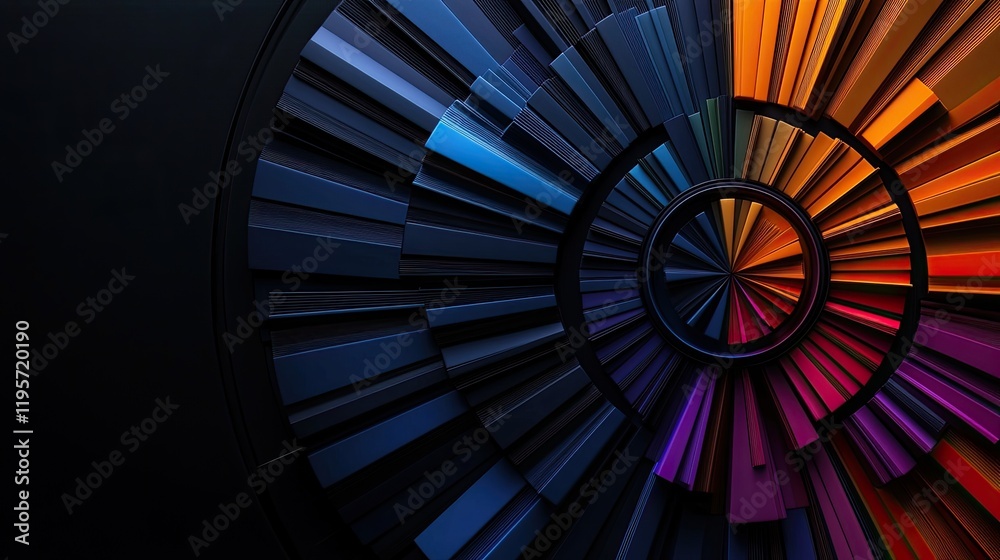 Poster dynamic colorful design patterns digital art studio abstract visualization modern environment artist