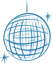 Disco Ball hand drawn