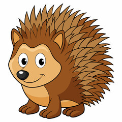 animal, cartoon, hedgehog, lion, illustration, vector, character, mammal, cat, wild, isolated, fun, funny, art, nature, cute, zoo, wildlife, brown, drawing, safari, smile, toy, comic, happy