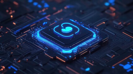 Cutting-edge digital network with a central cloud logo, highlighting seamless data flow and advanced technology