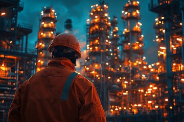 Fototapeta premium Factory, oil and gas industry