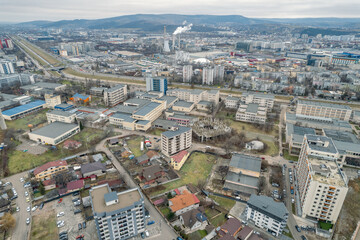 Obraz premium Iasi aerial urban cityscape in Romania.
