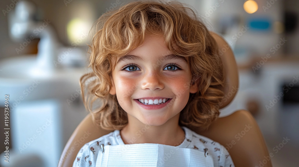 Wall mural portrait of a smiling child