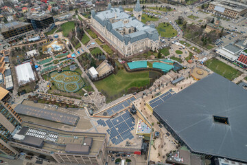 Iasi aerial urban cityscape, Romania.