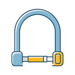 bike lock vector icon, bike lock vector illustration-simple illustration of bike lock, perfect for bike lock logos and icons and themed design 