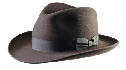 Homburg hat, isolated on transparent background