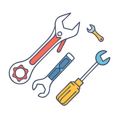 bike repair tools vector icon, bike repair tools vector illustration-simple illustration of bike repair tools, perfect for bike repair tools logos and icons and themed design 