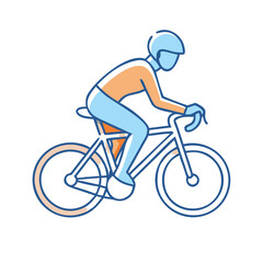Obraz premium cyclist silhouette vector icon, cyclist silhouette vector illustration-simple illustration of cyclist silhouette, perfect for cyclist silhouette logos and icons and themed design 