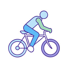 cyclist silhouette vector icon, cyclist silhouette vector illustration-simple illustration of cyclist silhouette, perfect for cyclist silhouette logos and icons and themed design 
