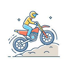 Obraz premium off road biking vector icon, off road biking vector illustration-simple illustration of off road biking, perfect for off road biking logos and icons and themed design 