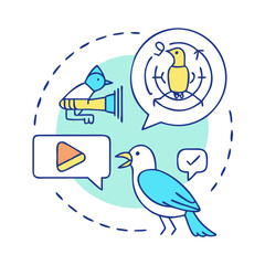 bird call guide vector icon, bird call guide vector illustration-simple illustration of bird call guide, perfect for bird call guide logos and icons and themed design 