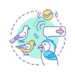Fototapeta premium bird call guide vector icon, bird call guide vector illustration-simple illustration of bird call guide, perfect for bird call guide logos and icons and themed design 