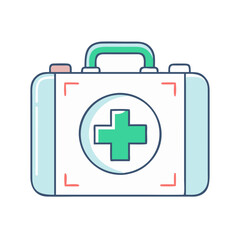first aid kit vector icon, first aid kit vector illustration-simple illustration of first aid kit, perfect for first aid kit logos and icons and themed design 