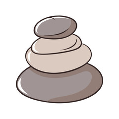 rock cairn vector icon, rock cairn vector illustration-simple illustration of rock cairn, perfect for rock cairn logos and icons and themed design 