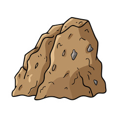 rock face vector icon, rock face vector illustration-simple illustration of rock face, perfect for rock face logos and icons and themed design 