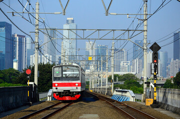 Obraz premium commuter train on the track
