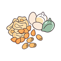 trail mix and snacks vector icon, trail mix and snacks vector illustration-simple illustration of trail mix and snacks, perfect for trail mix and snacks logos and icons and themed design 