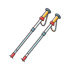 trekking poles vector icon, trekking poles vector illustration-simple illustration of trekking poles, perfect for trekking poles logos and icons and themed design 