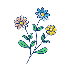 wildflowers vector icon, wildflowers vector illustration-simple illustration of wildflowers, perfect for wildflowers logos and icons and themed design 