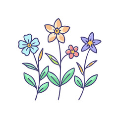 wildflowers vector icon, wildflowers vector illustration-simple illustration of wildflowers, perfect for wildflowers logos and icons and themed design 