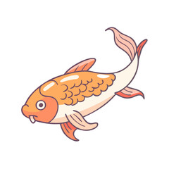 carp fish vector icon, carp fish vector illustration-simple illustration of carp fish, perfect for carp fish logos and icons and themed design 