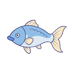 carp fish vector icon, carp fish vector illustration-simple illustration of carp fish, perfect for carp fish logos and icons and themed design 