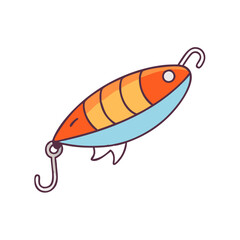fishing bait minnow vector icon, fishing bait minnow vector illustration-simple illustration of fishing bait minnow, perfect for fishing bait minnow logos and icons and themed design 
