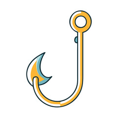 fishing hook vector icon, fishing hook vector illustration-simple illustration of fishing hook, perfect for fishing hook logos and icons and themed design 