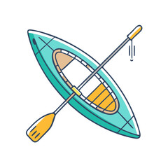 fishing kayak vector icon, fishing kayak vector illustration-simple illustration of fishing kayak, perfect for fishing kayak logos and icons and themed design 