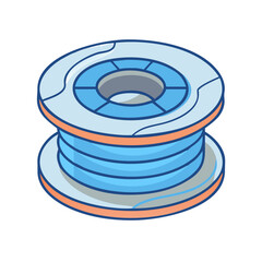 fishing line spool vector icon, fishing line spool vector illustration-simple illustration of fishing line spool, perfect for fishing line spool logos and icons and themed design 