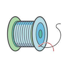 fishing line spool vector icon, fishing line spool vector illustration-simple illustration of fishing line spool, perfect for fishing line spool logos and icons and themed design 