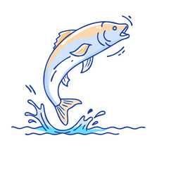 fish jumping out of water icon, fish jumping out of water vector,
