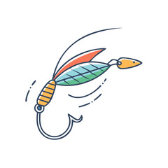 fly fishing flies vector icon, fly fishing flies vector illustration-simple illustration of fly fishing flies, perfect for fly fishing flies logos and icons and themed design 