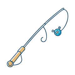 fly fishing rod vector icon, fly fishing rod vector illustration-simple illustration of fly fishing rod, perfect for fly fishing rod logos and icons and themed design 
