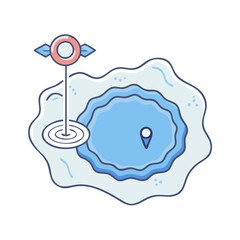 ice fishing hole vector icon, ice fishing hole vector illustration-simple illustration of ice fishing hole, perfect for ice fishing hole logos and icons and themed design 