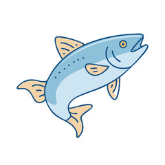 lake trout vector icon, lake trout vector illustration-simple illustration of lake trout, perfect for lake trout logos and icons and themed design 