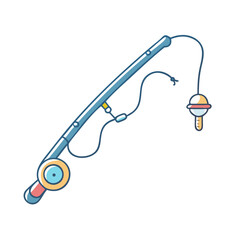 ice fishing rod vector icon, ice fishing rod vector illustration-simple illustration of ice fishing rod, perfect for ice fishing rod logos and icons and themed design 