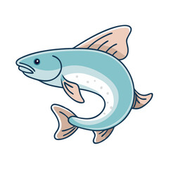 Fototapeta premium lake trout vector icon, lake trout vector illustration-simple illustration of lake trout, perfect for lake trout logos and icons and themed design 