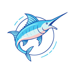 marlin fish vector icon, marlin fish vector illustration-simple illustration of marlin fish, perfect for marlin fish logos and icons and themed design 