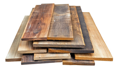 Wood Plank Pile, isolated on transparent background