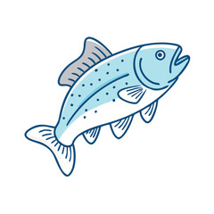 trout fish vector icon, trout fish vector illustration-simple illustration of trout fish, perfect for trout fish logos and icons and themed design 