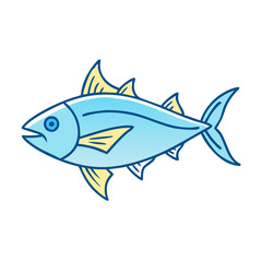 Obraz premium tuna fish vector icon, tuna fish vector illustration-simple illustration of tuna fish, perfect for tuna fish logos and icons and themed design 