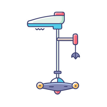 colorful electric motorboat motor design clip art preview