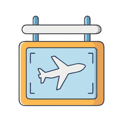 Fototapeta premium boarding gate sign vector icon, boarding gate sign vector illustration-simple illustration of boarding gate sign, perfect for boarding gate sign logos and icons and themed design 