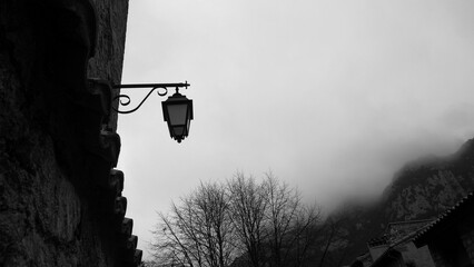 Old village Villefranche de conflent in the mountains of France, attractions, European fortress