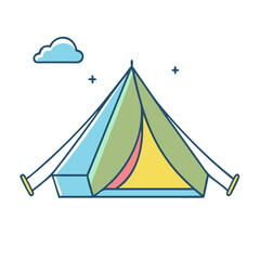 camping tent vector icon, camping tent vector illustration-simple illustration of camping tent, perfect for camping tent logos and icons and themed design 