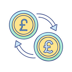 currency exchange vector icon, currency exchange vector illustration-simple illustration of currency exchange, perfect for currency exchange logos and icons and themed design 